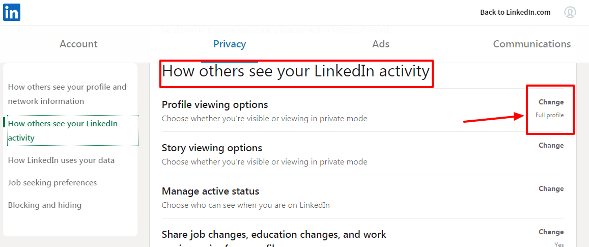 Linkedin Private Mode-how other see your profile